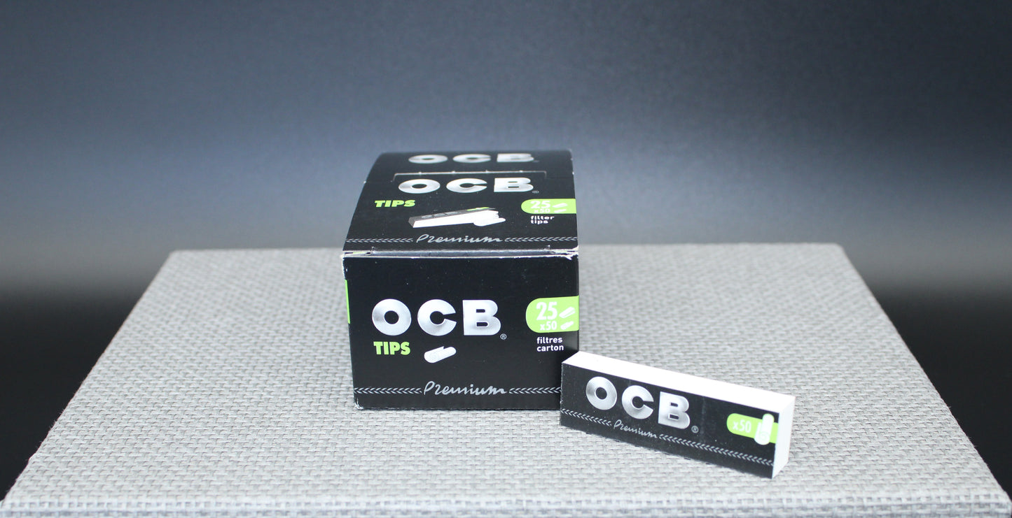 OCB Premium Tips - Display 25 Hefte á 50 Filter Tips