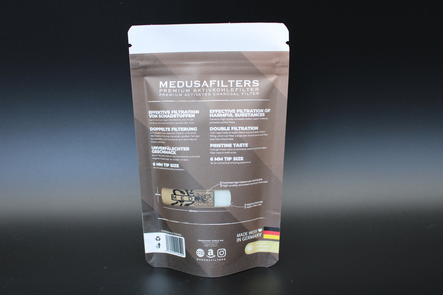 Medusa organic Filters „Premium Aktivkohlefilter" 6mm à 50