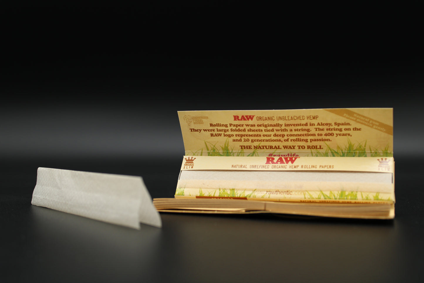 Papiers à fumer RAW en chanvre biologique King Size Slim 32 feuilles – Expérience de fumage naturelle