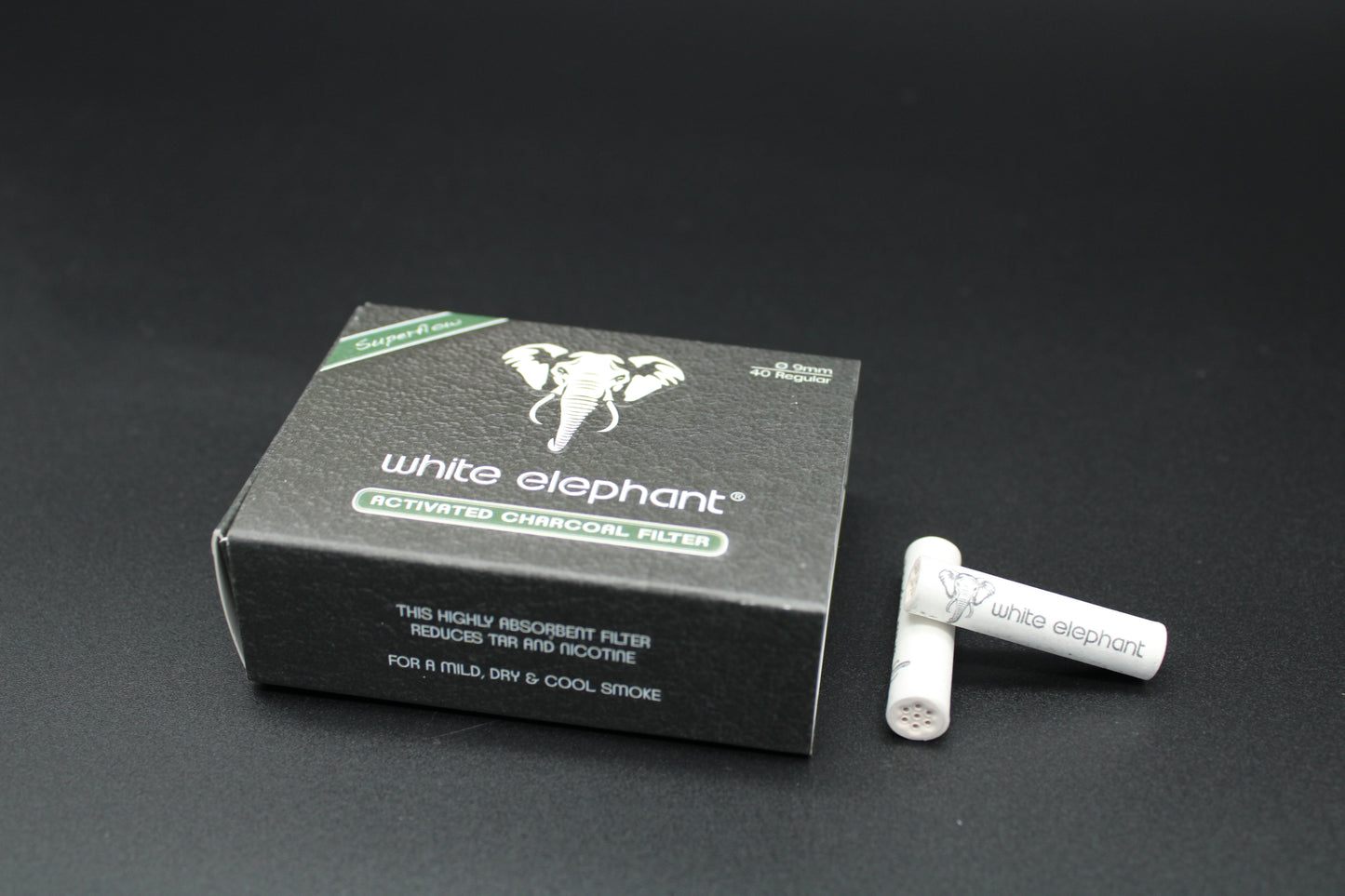 White Elephant Aktivkohlefilter 9 mm 40 Stück